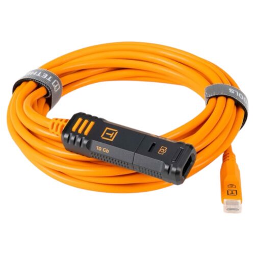 TETHERPRO OPTIMA 10G TETHERBOOST USB-C pikenduskaabel 4.8M ORANGE rullis