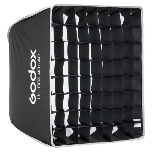 Godox UL-BOX 40 – kiiravatav ruudukujuline softbox Bowens kinnitusega 40 × 40 cm gridiga
