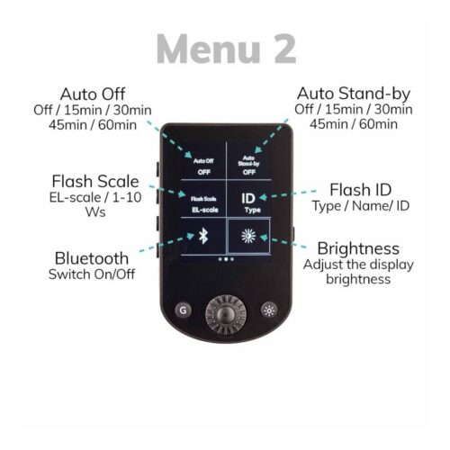 Elinchrom Transmitter Pro X menüü 2