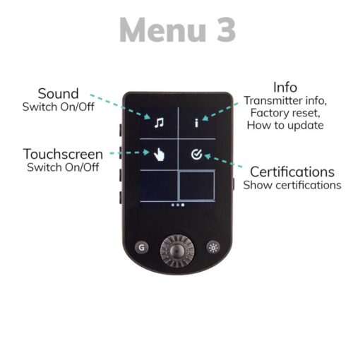 Elinchrom Transmitter Pro X menüü 3