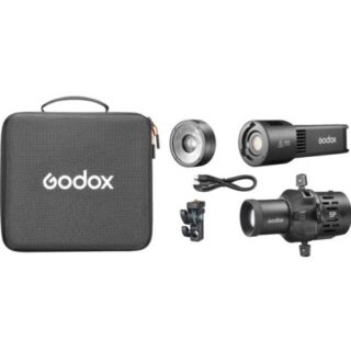 Godox RS100Bi 1K komplekt – bi-color LED valgus + projektsioonotsik + kandekohver