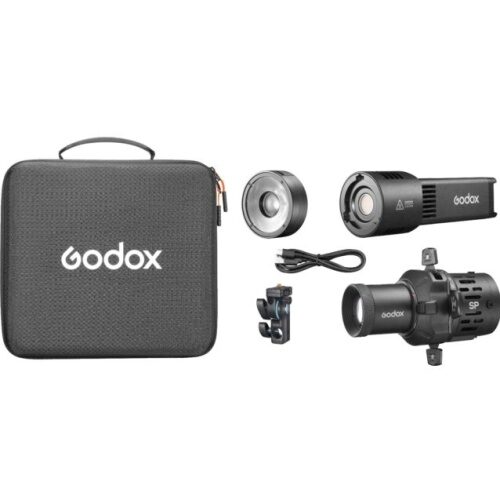 Godox RS100Bi 1K komplekt – bi-color LED valgus + projektsioonotsik + kandekohver