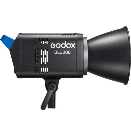 Godox DL330Bi – Bi-Color LED COB valgusti külgvaates koos reflektoriga