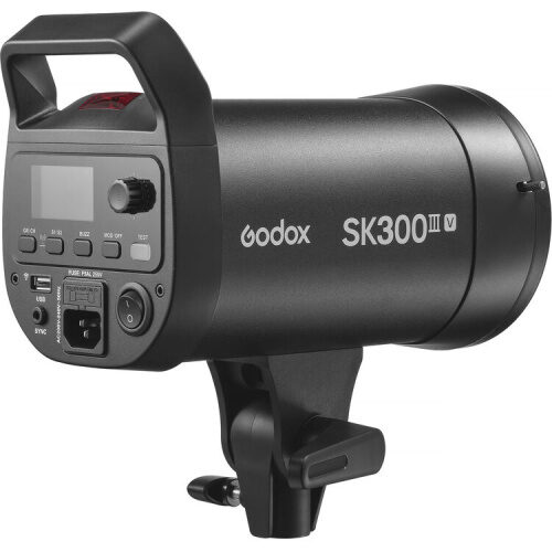 Godox SK300III-V – LED seadistuslambiga stuudiovälk vaade diagonaalis