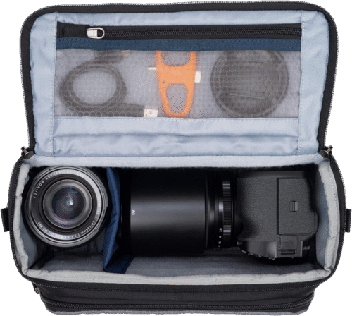 Think Tank Mirrorless Mover 25 V2 kaamerakott – Coast Green kaamertae paigutus