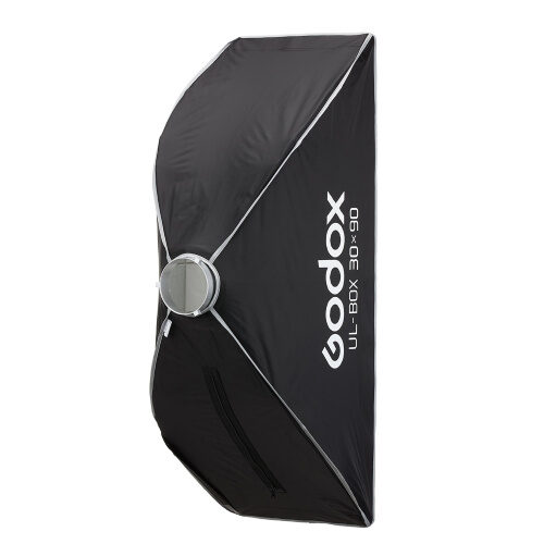 Godox UL-BOX-30x90 – kiirelt avatav ristkülik softbox Bowens bajonetiga 30 × 90 cm tagant vaade
