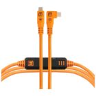Tether Tools TetherPro Optima 10G USB-C TO USB-C straight to right orange