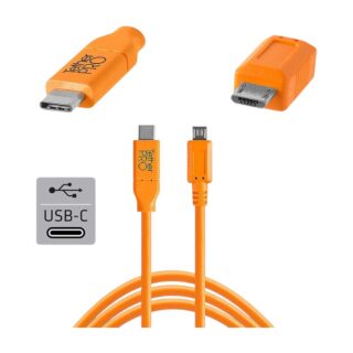 Tether Tools TetherPro USB-C TO 2.0 MICRO-B 5-PIN 4.6M Orange