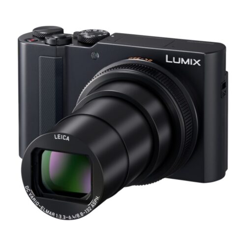 Panasonic TZ300 Black ees küljelt vaade suum avatud