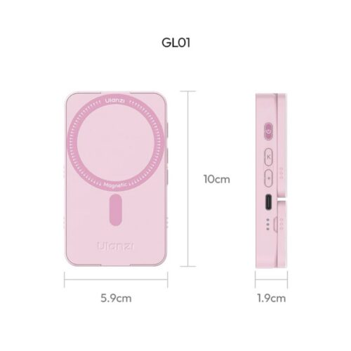 Ulanzi GL01 GlowUp Magsafe Fill Light (roosa) mõõtmed
