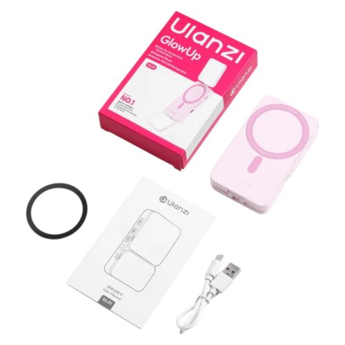 Ulanzi GL01 GlowUp Magsafe Fill Light (roosa) komplektis