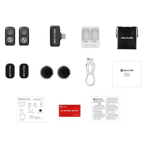 Hollyland LARK A1 Mini Duo with USB-C RX komplektis