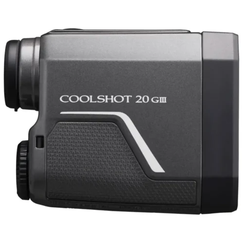 Nikon Coolshot 20 GIII golfi kaugusmõõtja vasak külgvaade.