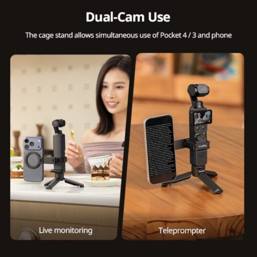 SmallRig 6004 kinnitustugi DJI Osmo Pocket 4 + nutitelefon Dual Cam use