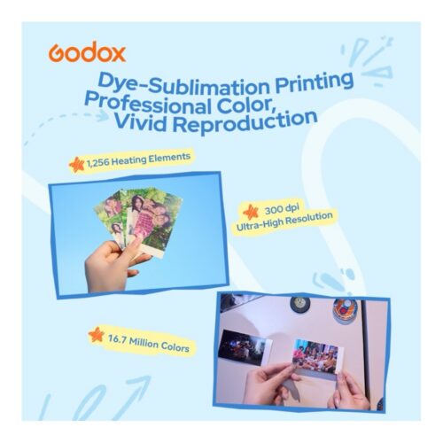 Godox Portable Color Photo Printer P100 värviline