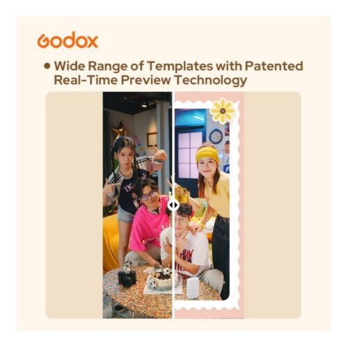 Godox Portable Color Photo Printer P100 taustad