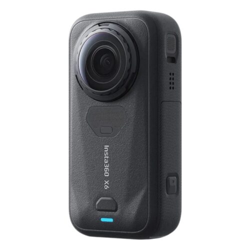 Insta360 X6 seikluskaamera eest küljelt
