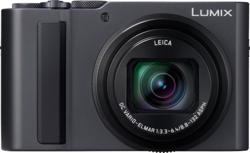 Panasonic Lumix DC-TZ300 hõbedane digikaamera, eestvaade sissetõmmatud objektiiviga