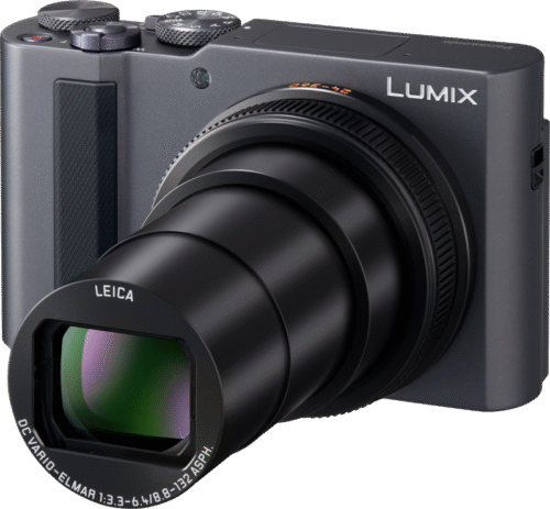Panasonic Lumix DC-TZ300 hõbedane, 15x suumobjektiiv täies pikkuses väljas