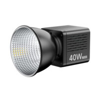 Ulanzi LT028 40W LED-videovalgusti hõbedase parabool-reflektoriga, külgvaade
