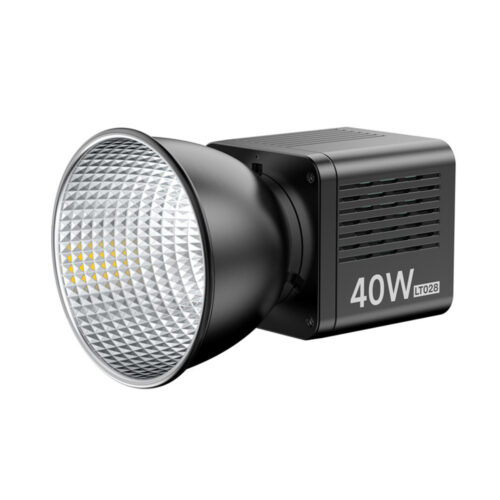 Ulanzi LT028 40W LED-videovalgusti hõbedase parabool-reflektoriga, külgvaade