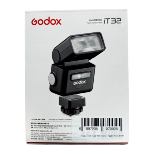Godox iT32C – kompaktne TTL mini-välk X5 saatjaga Canon kaamerale jaepakend tagant