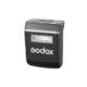Godox V1 Pro N välklamp kaldenurgast, süttinud LCD ekraaniga