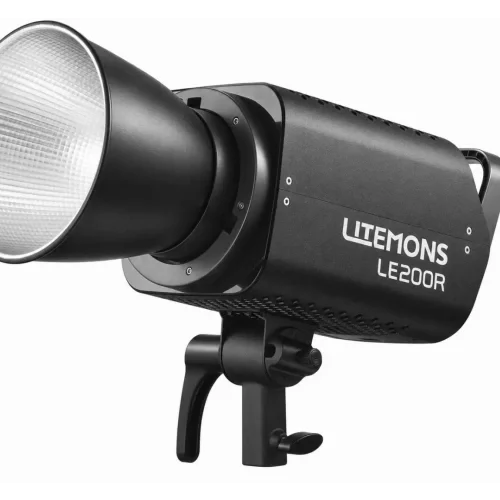 Godox Litemons LE200R Bowens-bajoneti lähivaade koos reflektoriga