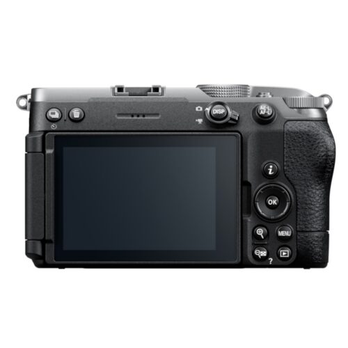Nikon Z5IIc kere hõbe tagant vaates
