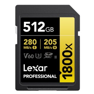 512GB Lexar Pro 1800x SDXC U3 UHS-II R280/W205 V60