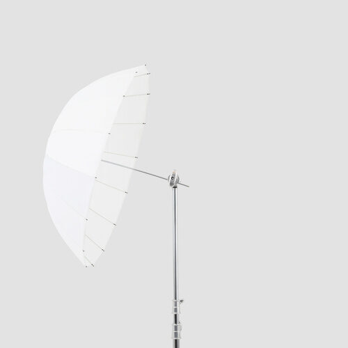 Godox UB-105T paraboolne läbipaistev stuudiovihmavari 105 cm külgvaates valgusstatiivil