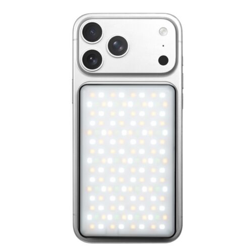 Godox MA5R Plus magnetkinnitusega RGB LED-valgusti ja akupank tagant telefoniga, must