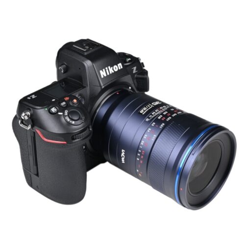 35mm f/2.8 1X Macro APO Laowa ACRIS Nikon Z kaameraga objektiiv eest küljelt