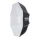 Godox EazyFlow Beauty Dish 85 must ja valge külgvaates, valge sisepinna ja keskse deflektoriga