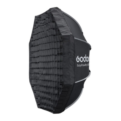 Godox EazyFlow Beauty Dish 85 must ja valge koos musta kärjega külgvaates