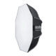 Godox EazyFlow Beauty Dish 85 must ja valge eesmise valge hajutiga külgvaates