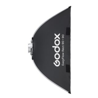 Godox EazyFlow Rect 90 × 90 softboxi külgprofiil Bowens kinnitusrõnga ja takjakinnitustega