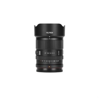 Viltrox 35 mm F1.8 II EVO objektiiv koos varjukiga