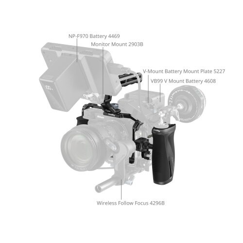 SmallRig Nikon ZR Advanced puurikomplekt koos monitori, V-Mount aku ja juhtmevaba follow focusega