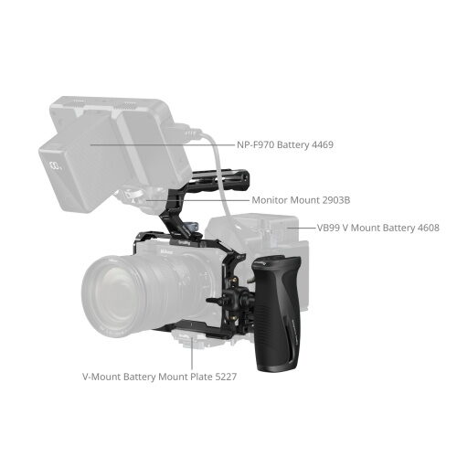 SmallRig 5468 puurikomplekt Nikon ZR – rig monitoriga