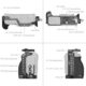 Nikon ZR kaamerapuuri kinnituskohad: 1/4"-20 keermeavad, ARRI 3/8"-16 avad, cold shoe, QD-pesa ja Arca-Swiss plaat