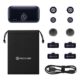 Hollyland Lark M3 Combo 2TX 4RX komplekti sisu: laadimiskarp, 2 saatjat, 2 magnetit, 2 karvast tuulekaitset, 4 USB-C vastuvõtjat, USB-C kaabel ja kott