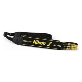 Nikon AN-DC26 must kaamerarihm kollase Nikon Z logo ja kollaste triipudega