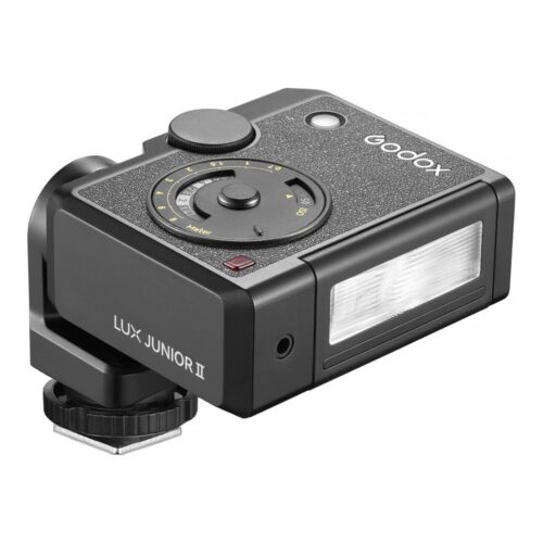 Godox Lux Junior II välklamp nurga alt, mõõdiku ketas ja välgu aken