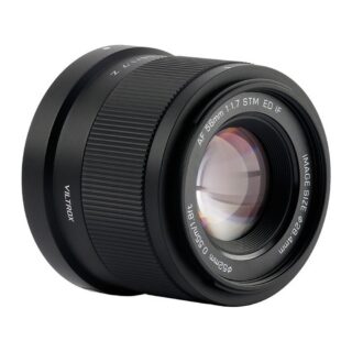 Viltrox AF 56mm F/1.7 Nikon Z objektiiv nurga alt, esiläätsel tähistus AF 56mm 1:1.7 STM ED IF