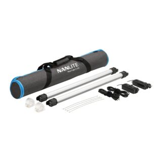 Nanlite PavoTube II 15C 2 valgusti komplekt: kaks 60 cm LED-toruvalgustit, kandekott, toiteadapterid, klambrid ja turvatrossid
