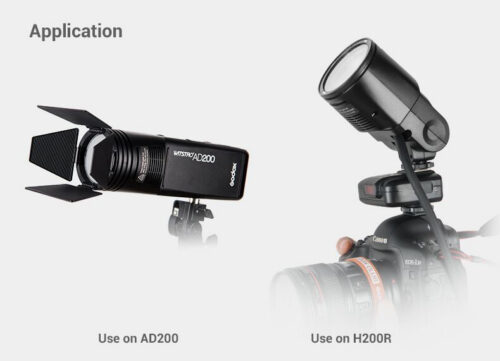Godox AK-R1 kasutamine AD200 välgu ja H200R ümara peaga