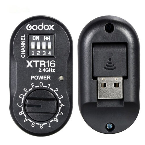 Godox XTR-16 välguvastuvõtja eest ja tagant, USB-ühendus