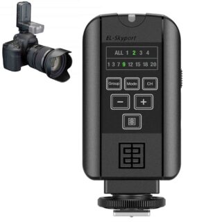 Elinchrom Skyport Transmitter Plus välgupäästik eest, ekraan ja nupud