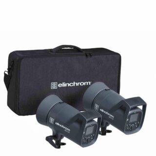 Elinchrom ELC 500/500 komplekt: kaks ELC 500 stuudiovälku ja kott